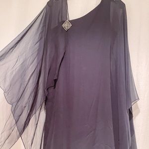 Brand New Mini Navy Teri Jon Cocktail Dress
